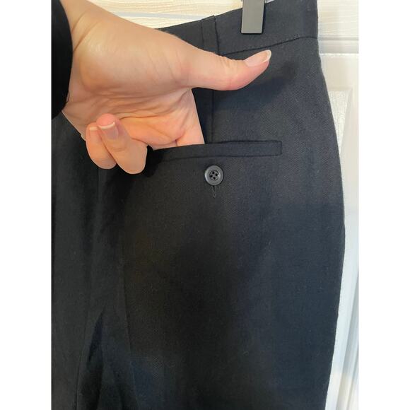 Vtg David N. Petites All Wool Dress Pants 12P Black Made in Ukraine Fully Lined - Picture 4 of 10